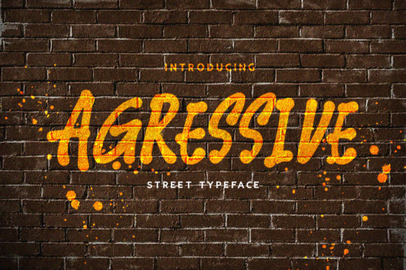 Agressive: A Unique Display Font for Crafters and Makers