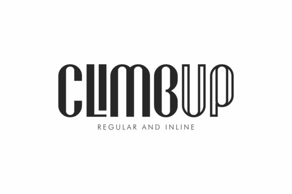 Climbup: A Modern Minimalist Display Font for Creative Projects