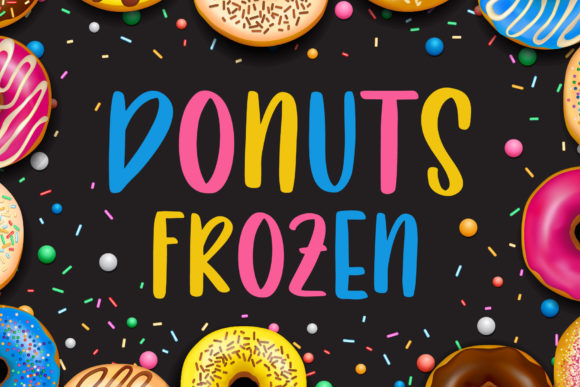 Donuts Frozen: A Joyful Display Font for Creative Branding