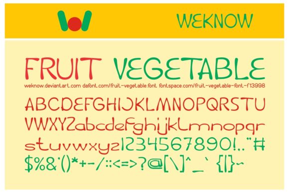Fruit and Vegetable: A Standout Display Font for Creative Campaigns