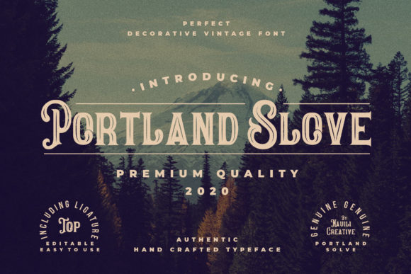 Portland Slove: A Vintage Font for Creative Makers