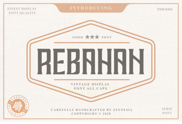 Rebahan: A Vintage Display Font for Editorial Charm