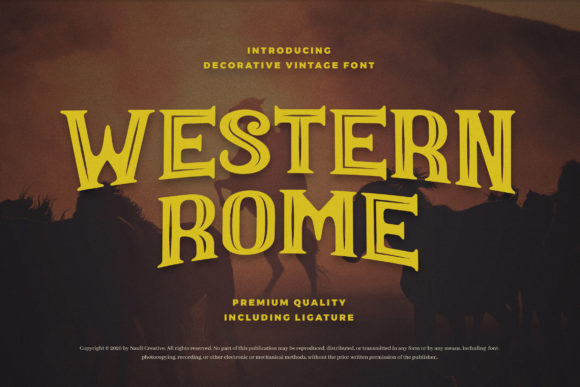 Western Rome: A Bold Display Font for Eye-Catching Designs